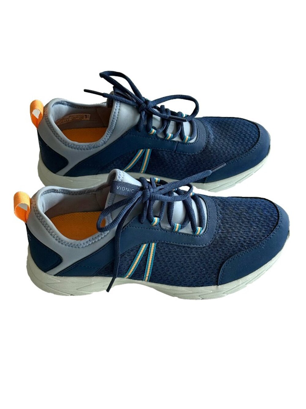 Vionic Brisk Helena Navy Walking Shoe Womens Size 9 Wide- New Without Box
